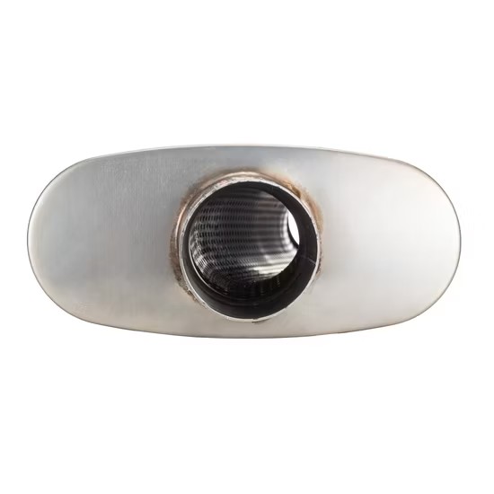 MAX-569599 Premium 2.5" Offset Inlet Steel Muffler for Car Exhaust