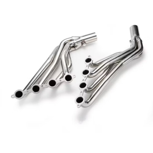 MAX-569261 Exhaust Manifold Exhaust Header Kit With Gasket Compatible for Chevy GMC 2007-2014 4.8L 5.3L 6.0L Long Tube Stainless Steel Headers