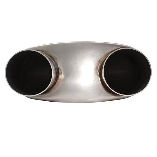 MAX-569582 Muffler 2.5" Center Inlet/2.5 x 2" Offset Outlet OUT OF STEEL/ Auto Exhaust