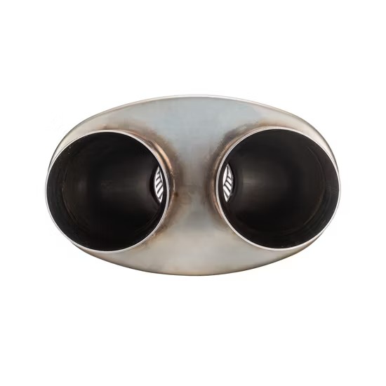 MAX-569537 Muffler 2.5" Center Inlet/2.5"x2 Offset Outlet OUT OF Stainless steel/ Car Exhaust/Exhaust Pipe/Tailpipe/Cylinder muffler
