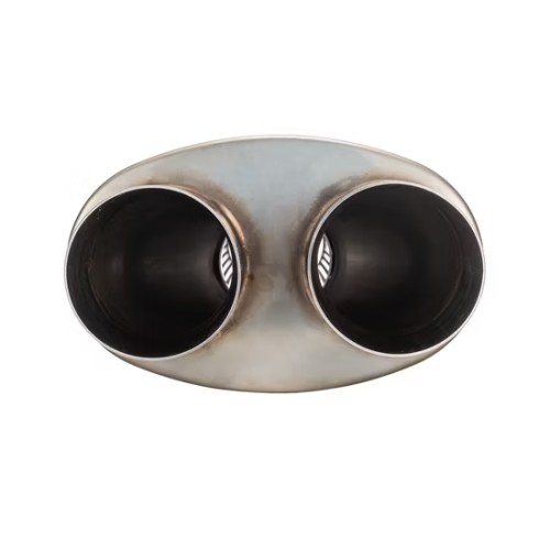 MAX-569537 Muffler 2.5" Center Inlet/2.5"x2 Offset Outlet OUT OF Stainless steel/ Car Exhaust/Exhaust Pipe/Tailpipe/Cylinder muffler