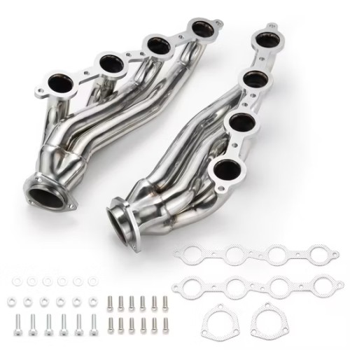 MAX-569162 Exhaust Header &nbsp;Manifold Kit With Gasket &amp; Bolts &amp; Nuts Compatible For CHEVY LS1 LS2 LS3 LS6 LS7 SHORTY CHEVELLE CAMARO