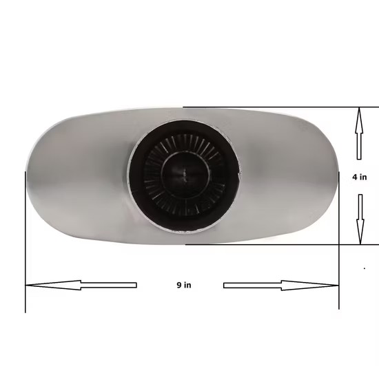 MAX-569582 Muffler 2.5" Center Inlet/2.5 x 2" Offset Outlet OUT OF STEEL/ Auto Exhaust