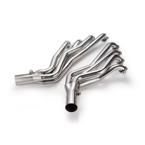 MAX-569261 Exhaust Manifold Exhaust Header Kit With Gasket Compatible for Chevy GMC 2007-2014 4.8L 5.3L 6.0L Long Tube Stainless Steel Headers