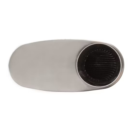 MAX-569575 Muffler Oval 2.5" Offset In / 2.5" Offset Out Stainless Steel Exhaust