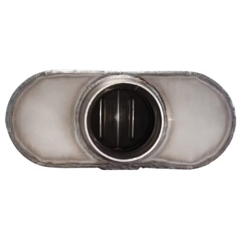 MAX-569490 Muffler 2.25" Center Inlet/2.25" Center Outlet OUT OF Stainless steeL/ Auto Exhaust/ Reversible Design