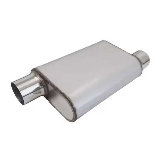 MAX-569513 Muffler 3" Offset Inlet/3" Offset Outlet OUT OF Stainless steeL/ Auto Exhaust/ Reversible Design