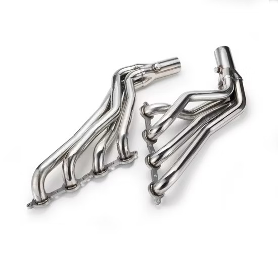 MAX-569261 Exhaust Manifold Exhaust Header Kit With Gasket Compatible for Chevy GMC 2007-2014 4.8L 5.3L 6.0L Long Tube Stainless Steel Headers