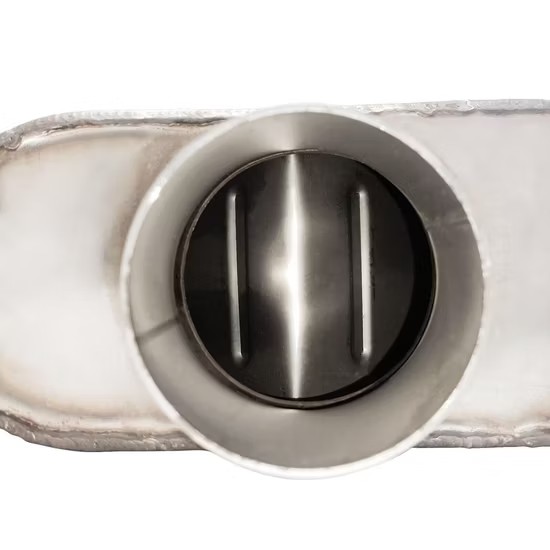 MAX-569483 Muffler 2.5"Center Inlet /2.5"x2 Offset Outlet OUT OF STEEL/ Auto Exhaust system/Exhaust pipe