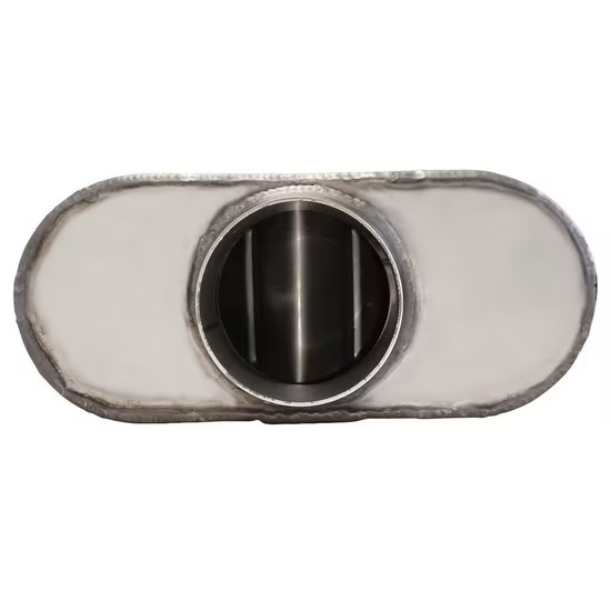 MAX-569483 Muffler 2.5"Center Inlet /2.5"x2 Offset Outlet OUT OF STEEL/ Auto Exhaust system/Exhaust pipe
