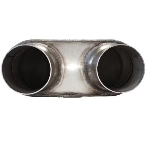 MAX-569483 Muffler 2.5"Center Inlet /2.5"x2 Offset Outlet OUT OF STEEL/ Auto Exhaust system/Exhaust pipe