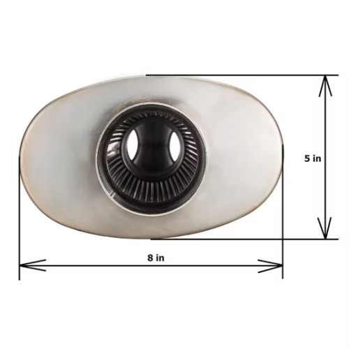 MAX-569544 &nbsp;Muffler 3" Center Inlet/3"x 2 Offset Outlet OUT OF Stainless steel/ Car Exhaust/Exhaust Pipe/Tailpipe/Cylinder muffler