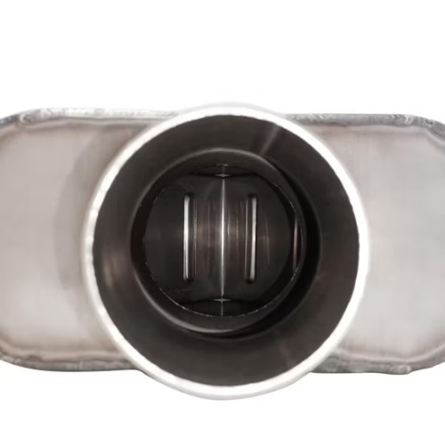 MAX-569490 Muffler 2.25" Center Inlet/2.25" Center Outlet OUT OF Stainless steeL/ Auto Exhaust/ Reversible Design