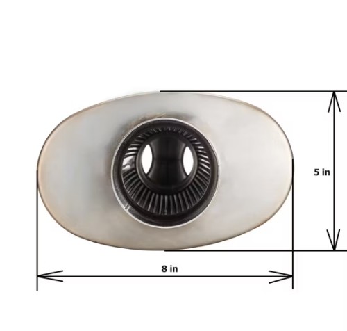 MAX-569537 Muffler 2.5" Center Inlet/2.5"x2 Offset Outlet OUT OF Stainless steel/ Car Exhaust/Exhaust Pipe/Tailpipe/Cylinder muffler