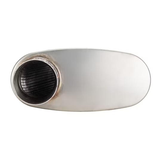 MAX-569599 Premium 2.5" Offset Inlet Steel Muffler for Car Exhaust