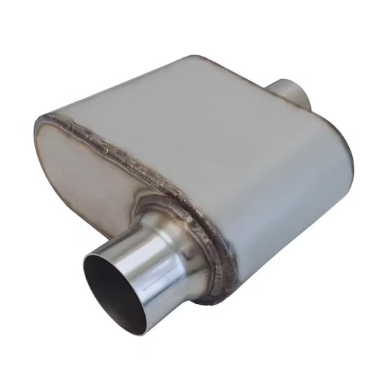 MAX-569469 Muffler 2.5" Offset Inlet/2.5" Center Outlet OUT OF STEEL/ Auto Exhaust system/Exhaust pipe