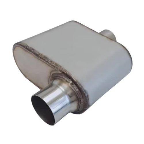 MAX-569469 Muffler 2.5" Offset Inlet/2.5" Center Outlet OUT OF STEEL/ Auto Exhaust system/Exhaust pipe