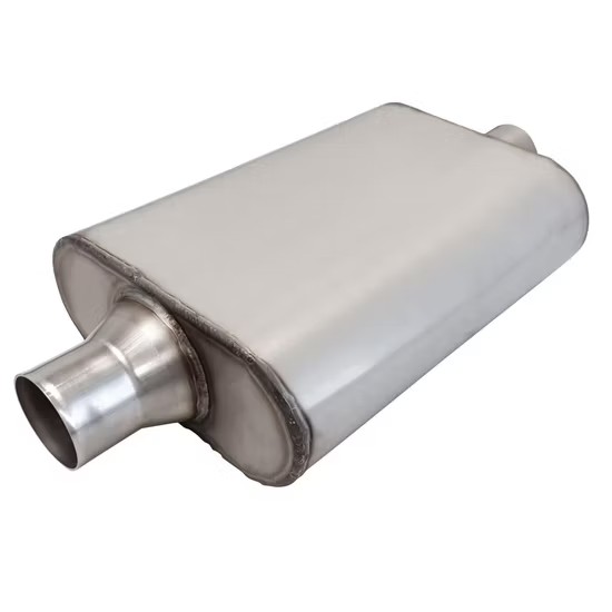 MAX-569490 Muffler 2.25" Center Inlet/2.25" Center Outlet OUT OF Stainless steeL/ Auto Exhaust/ Reversible Design